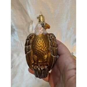 Bald Eagle Blown Glass Christmas Ornament Old World Christmas
